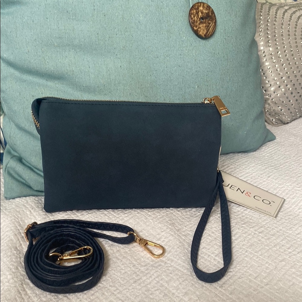 Navy Blue Crossbody/Wristlet Bag